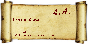 Litva Anna névjegykártya